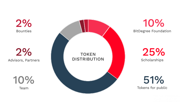 bitdegree token distribution