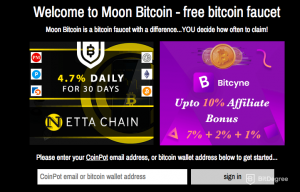 Moon Coin - highest paying bitcoin faucet